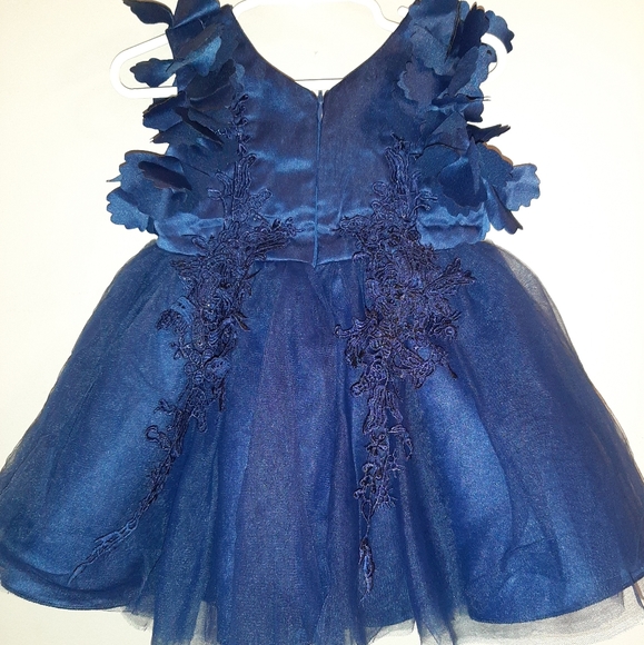 🩷HOST PICK!🩷 🆕️ Trish Scully Child Boutique Navy Formal Dress 6-12 Months - Picture 7 of 9